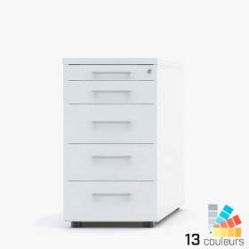 Caisson de bureau - 5 tiroirs - L 40.2 x H 74 cm - Standard