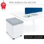 Caisson de bureau à roulettes - Sans poignée - 3 tiroirs en mélaminé - Basic