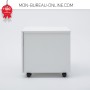 Caisson de bureau à roulettes - Sans poignée - 3 tiroirs L 41.6 x H 58.6 cm - Basic