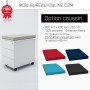 Caisson de bureau à roulettes - Sans poignée - 3 tiroirs L 41.6 x H 58.6 cm - Basic