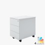 Caisson de bureau à roulettes - Sans poignée - 3 tiroirs L 41.6 x H 58.6 cm - Basic