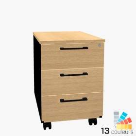Caisson de bureau à roulettes - 3 tiroirs L 40.2 x H 58.6 cm - Basic