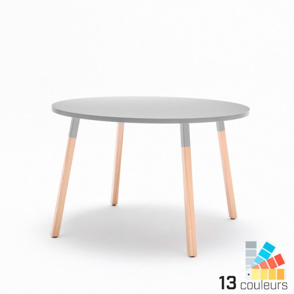 Table de réunion et de détente ronde 4 personnes - Ø 1m - Wallis