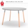 Table de réunion et de détente ronde 4 personnes - Ø 1m - Wallis