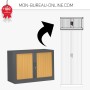 Extension d'armoire métallique à rideaux - H.44 x L.80/100/120 cm - Série A