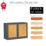 Extension d'armoire métallique à rideaux - H.44 x L.80/100/120 cm - Série A