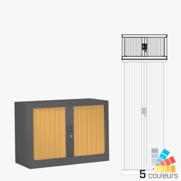 Extension d'armoire à rideaux - H.44 x L.80/100/120 cm