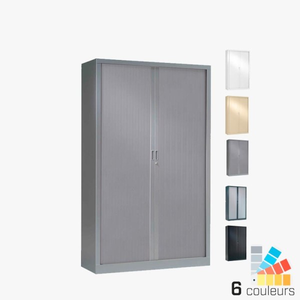 Armoire mi-haute à rideaux coulissants