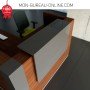 Banque d'accueil d'angle - Lumineuse L 3.35 à 4.55 m - Tera