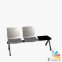 Banc d'accueil sans accoudoir avec plateau - 2 places - Shila