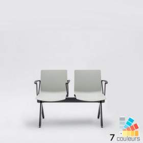 Banc d'accueil avec accoudoirs - 2 places - Shila