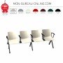 Chaise d'accueil blanche pour salle d'attente