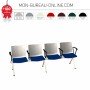 Chaise d'accueil grise pour salle d'attente