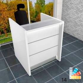 Comptoir d'accueil modulaire droit