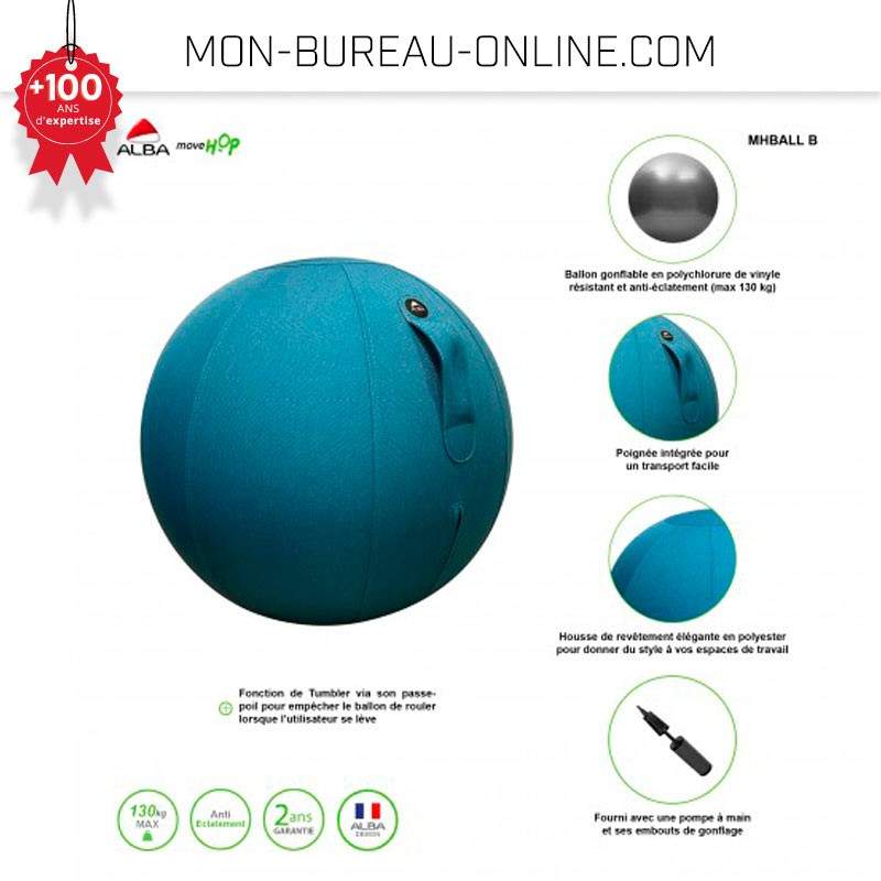 Sièg Ballon Rgonomiqu Pour Burau Yoga Chais Ballon N Taill 65CM Ballon De Grossesse Chaise Ballon Avec Housse En Lin Lavable 3701035607109