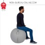 Siège ballon ergonomique bleu