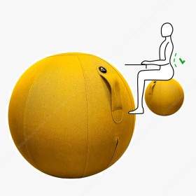 Siège ballon ergonomique jaune