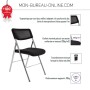 Lot de 2 chaises de bureau pliables - Diva