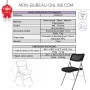 Lot de 2 chaises de bureau pliables - Diva
