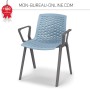 Chaise visiteur et clientèle avec accoudoirs - Empilable - Anti-UV - Lobby