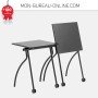 Table de formation mobile sur roulettes 1 personne