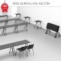 Table de réunion pliante pour 2 personnes