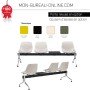 Chaise 2 à 5 places pour espace d'accueil