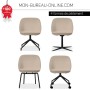 Fauteuil avec dossier bas de réunion Design - Avec/sans accoudoirs - Paro