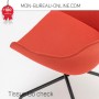 Chaise visiteur design rouge