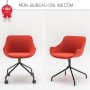 Chaise visiteur rouge