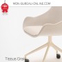 Chaise visiteur beige