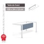 Bureau avec caisson de rangement droit 1.40 à 2m - Caracas