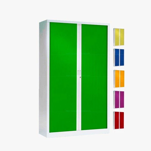 Armoire monobloc à rideaux coulissants
