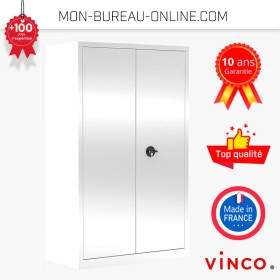 Armoire de bureau métallique blanche