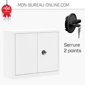 Armoire de bureau 120 cm blanche