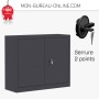 Armoire basse de bureau Anthracite