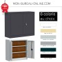 Armoire 120 cm de bureau Anthracite