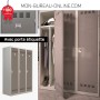 Vestiaire métallique 3 portes - Industrie salissante - H.180 x L.120 cm - Taupe