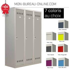 Armoire métallique anthracite brico (hauteur 180 cm)