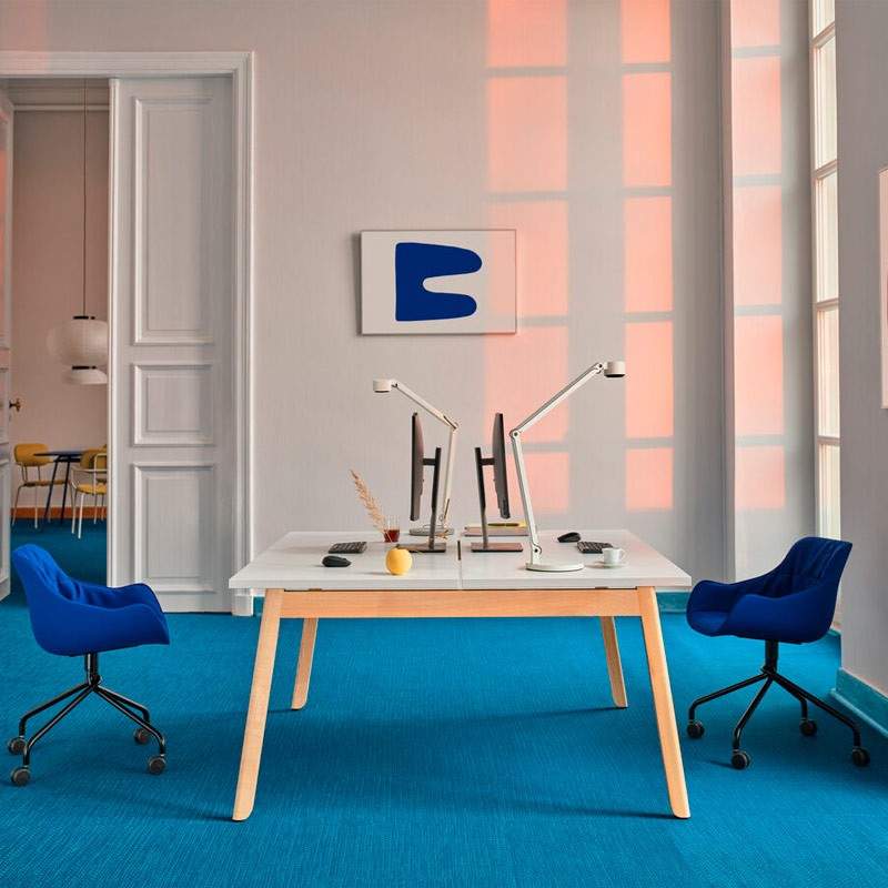 Bureau double - Design scandinave - 1 à 1.80m - Ogi B Bench