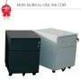 Caisson de bureau métallique - 2 tiroirs L 41.8 x H 56.7 cm