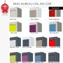 Vestiaire métallique multicases - 5 casiers H.180 x L.40 cm - 7 coloris