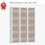 Vestiaire métallique multicases - 15 casiers H.180 x L.120 cm - 7 coloris