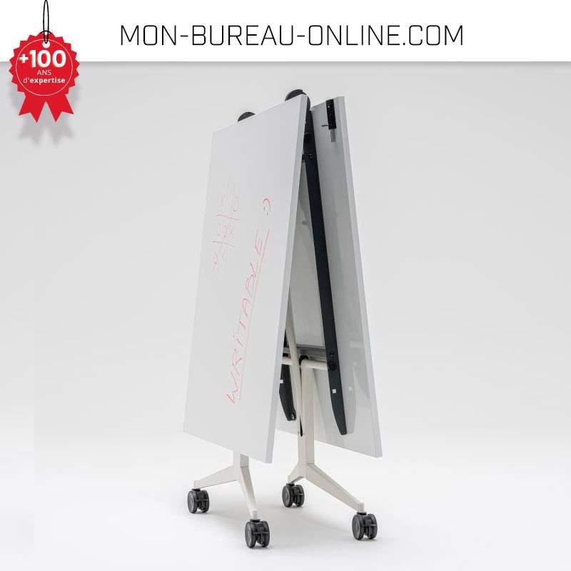Table de réunion pliante sur roulettes pour 12 personnes