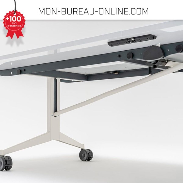 Table de réunion pliante sur roulettes pour 12 personnes