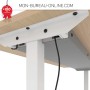 Bureau réglable - Électrique - Blanc - 1.10 à 1.60 m - Primo Up