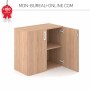 Armoire de bureau basse chêne ambré