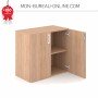 Armoire de bureau basse chêne ambré