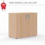 Armoire de bureau basse chêne ambré