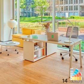 Bureau d'angle avec caisson